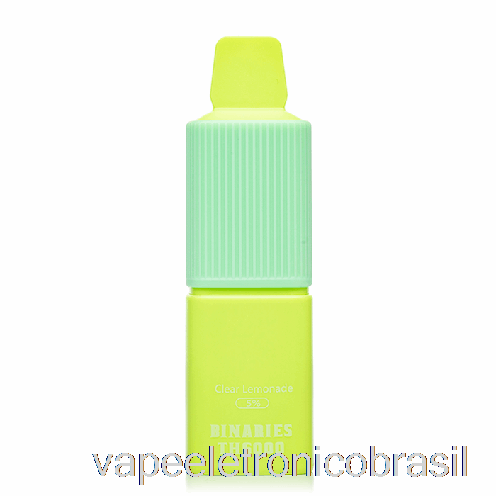 Vape Recarregável Horizonte Binários Th6000 Descartável Limonada Transparente